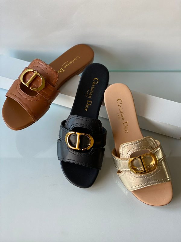 Dior 30 Montaigne Leather Mules