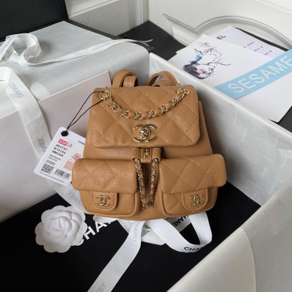 Chanel Caviar Quilted Backpack Bag - Image 2
