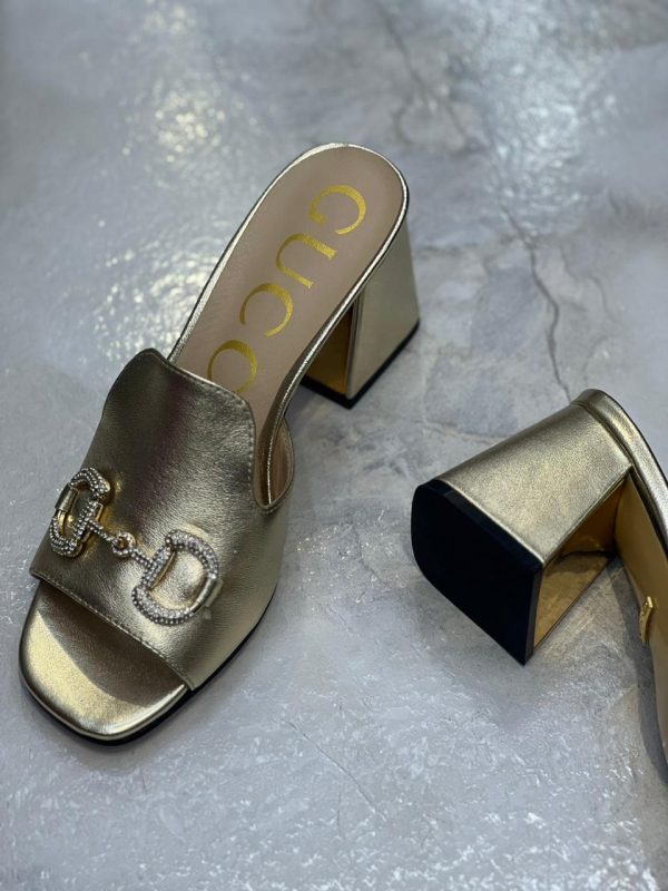 Gucci Horsebit Detailed Leather Mules - Image 3