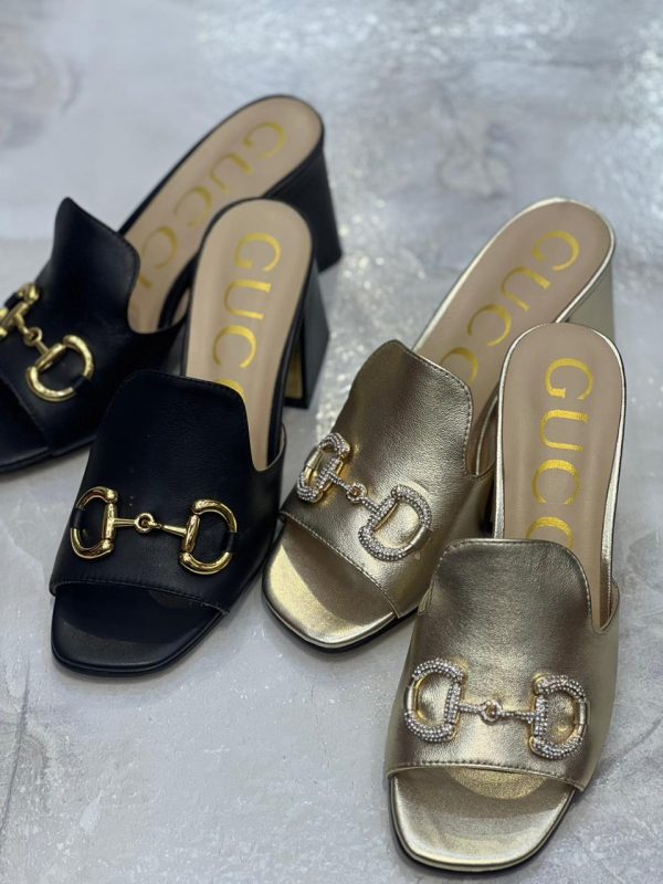 Gucci Horsebit Detailed Leather Mules