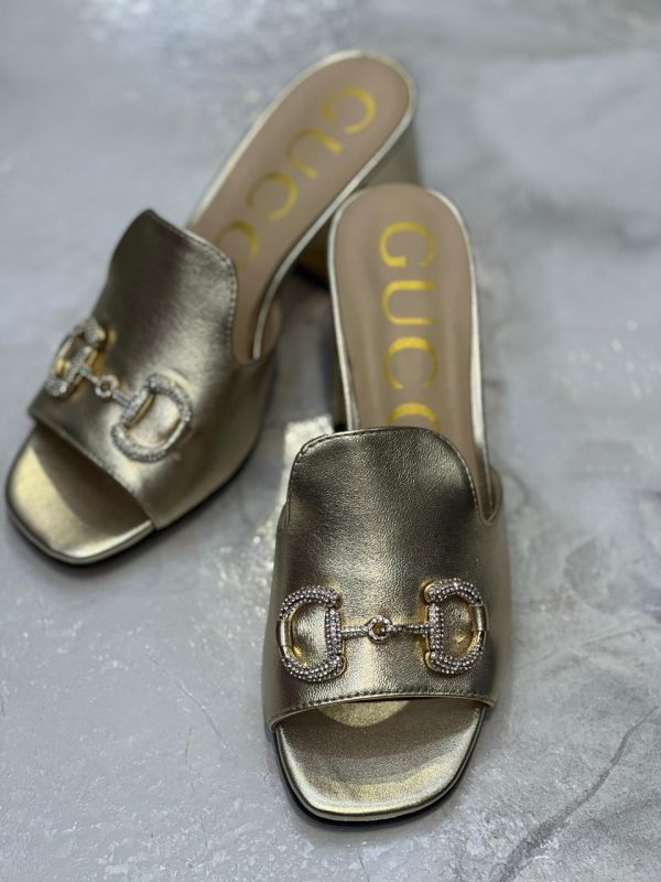 Gucci Horsebit Detailed Leather Mules - Image 2