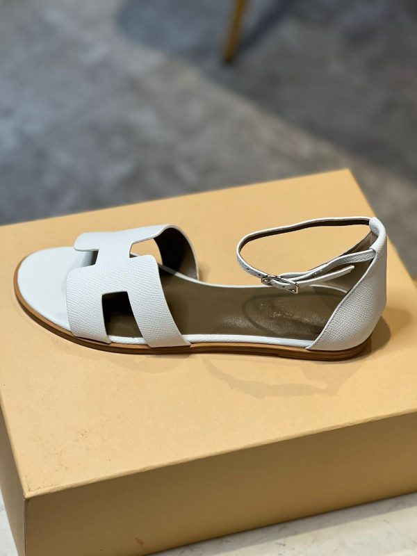 Hermes Santorini Ankle Strap Leather Sandals