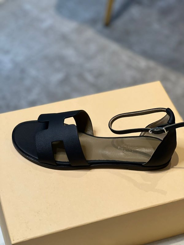 Hermes Santorini Ankle Strap Leather Sandals - Image 2