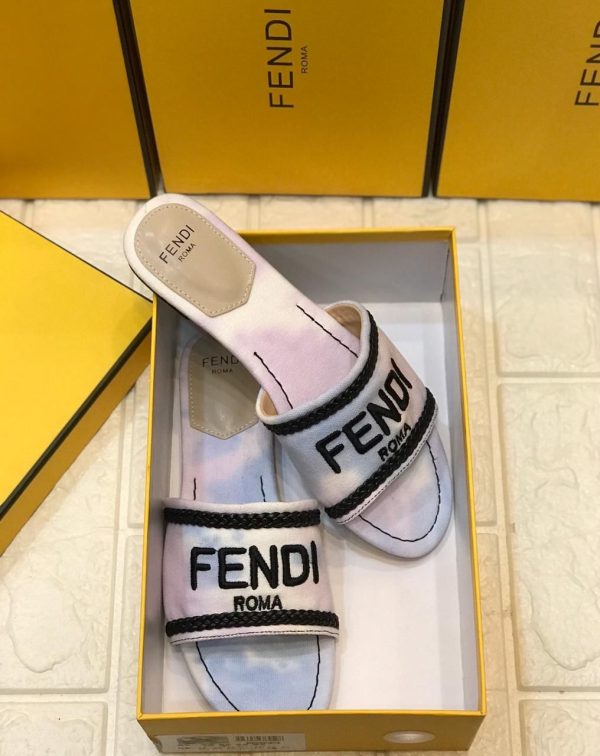 Fendi Tie Dye Logo Sandals