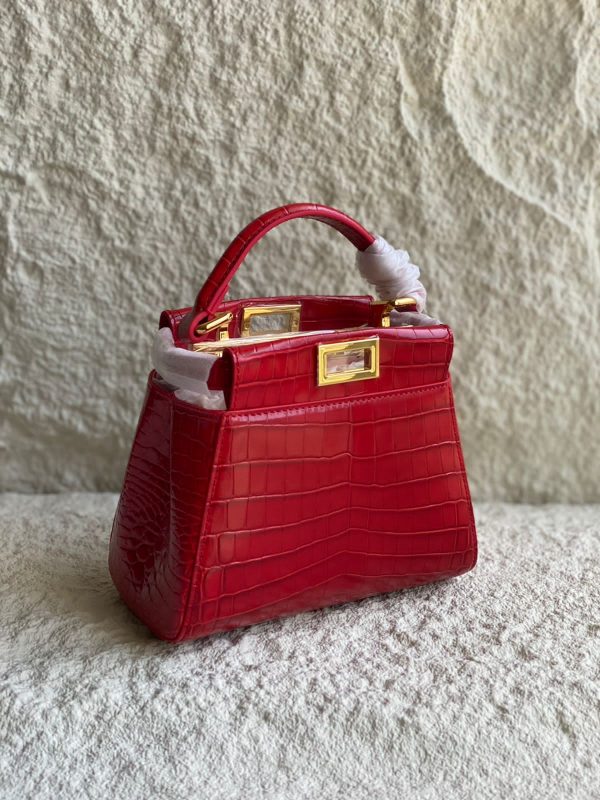 Fendi Peekaboo Crocodile Mini Bag - Image 5