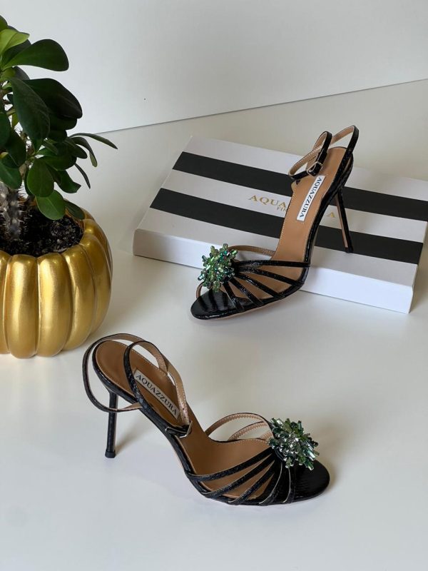 Aquazzura Leather Stardust Sandals 105 - Image 2
