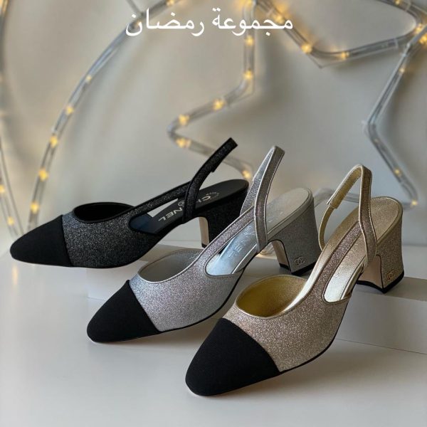 Chanel Classic Two Tone Pump Shoes - Image 4