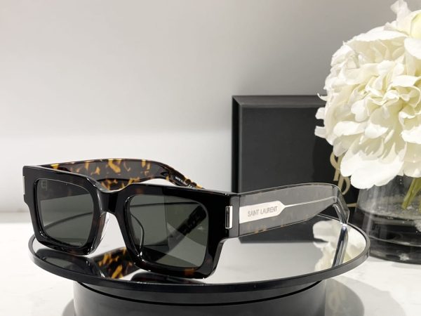 Saint Laurent Women's Black Cat-Eye Sunglass - Image 6