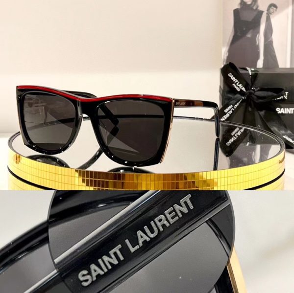 Saint Laurent Women's Black Cat-Eye Sunglass - Image 3