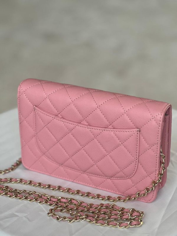 Chanel Black Quilted Caviar Wallet On Chain - Image 4