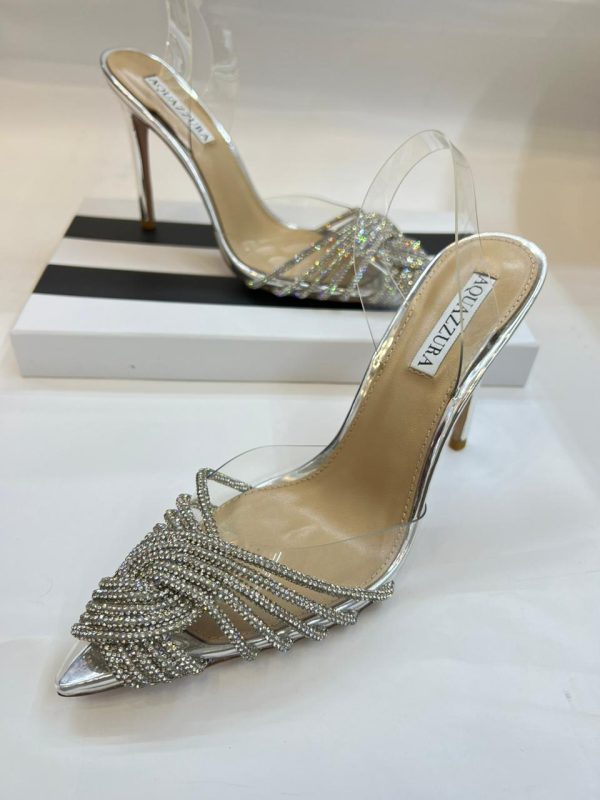 Aquazzura Crystal Mule Slingback Pumps - Image 3