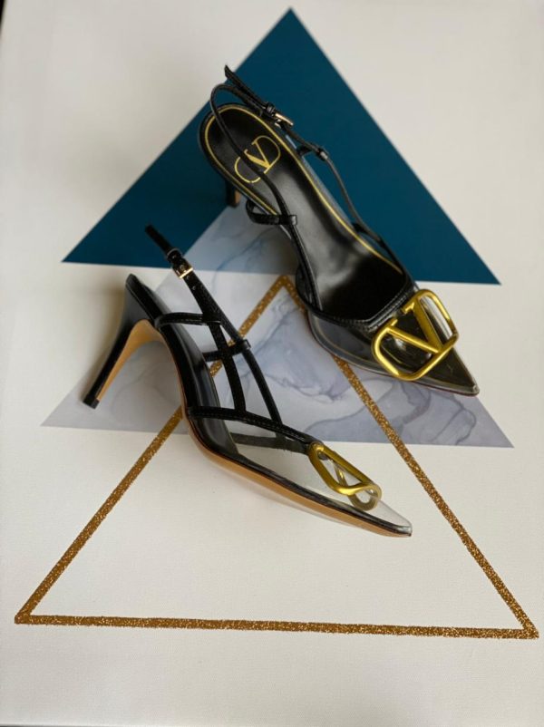 Valentino Vlogo Slingback Pump In Transparent polymer - Image 5