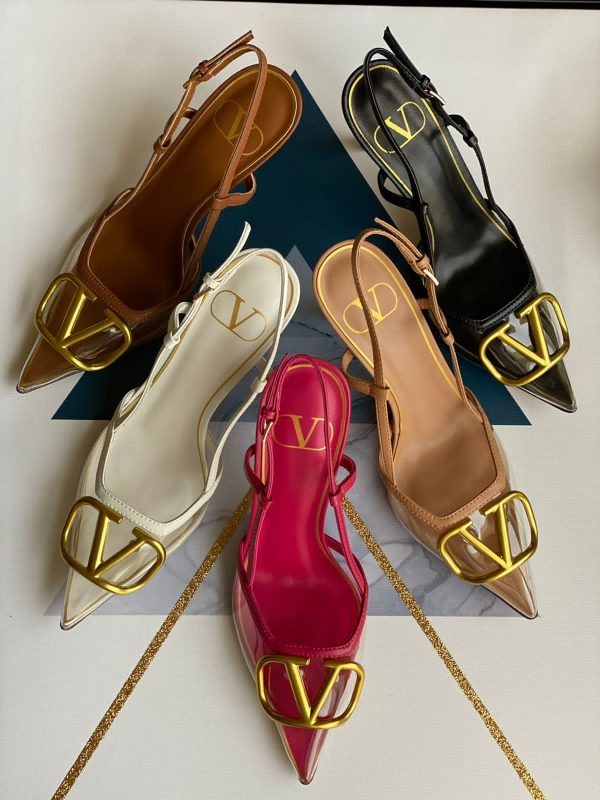 Valentino Vlogo Slingback Pump In Transparent polymer