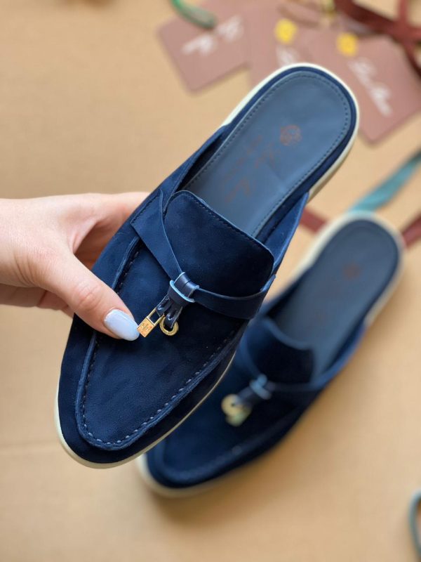 Loro Piana Suede Slippers For Women - Image 12