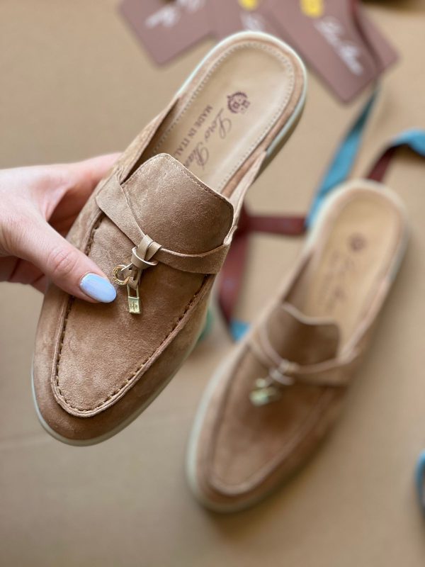 Loro Piana Suede Slippers For Women - Image 11