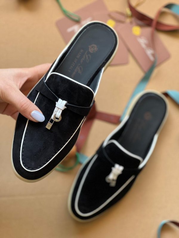Loro Piana Suede Slippers For Women - Image 3