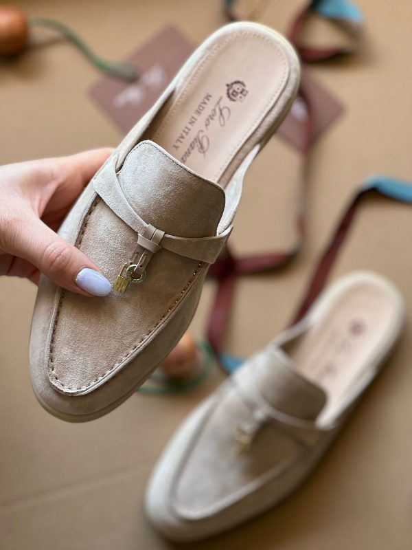 Loro Piana Suede Slippers For Women - Image 5