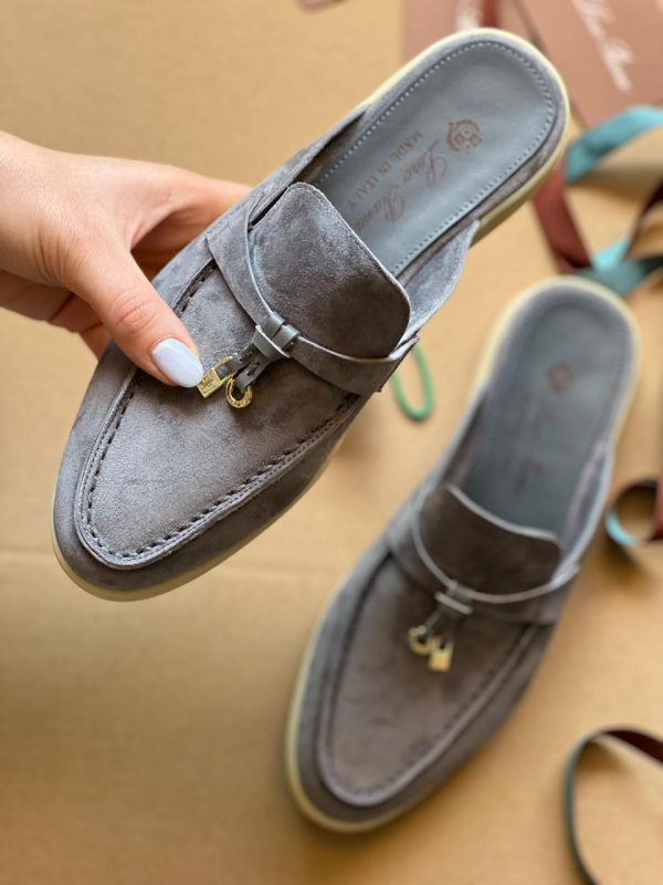 Loro Piana Suede Slippers For Women - Image 2