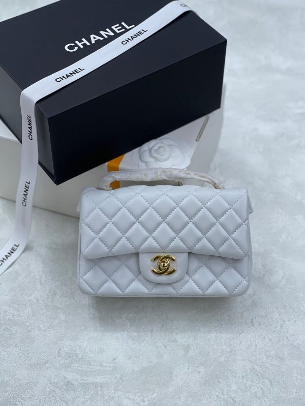 Chane 22c Lambskin Mini Rectangular Flap Bag - Image 12