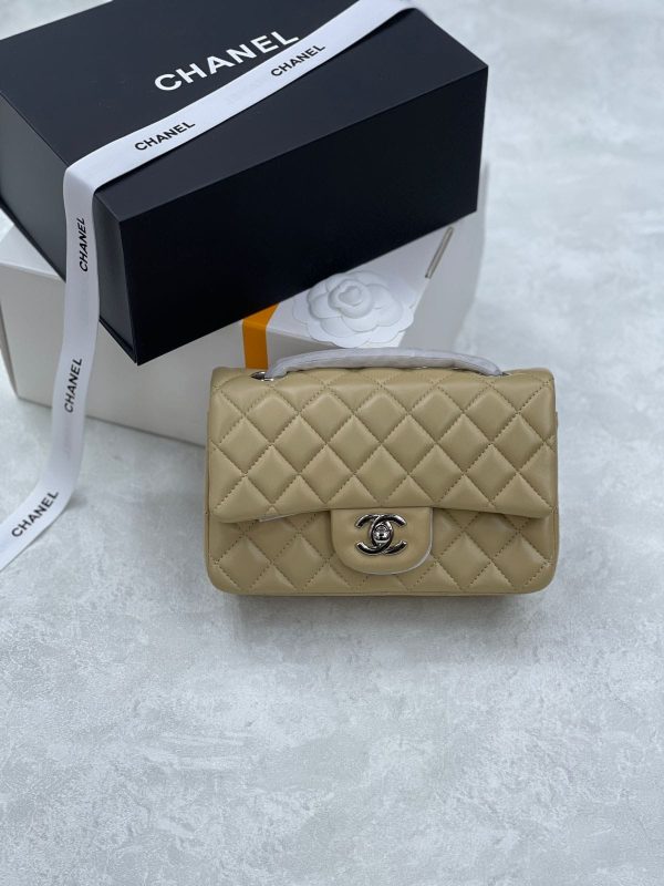 Chane 22c Lambskin Mini Rectangular Flap Bag - Image 11