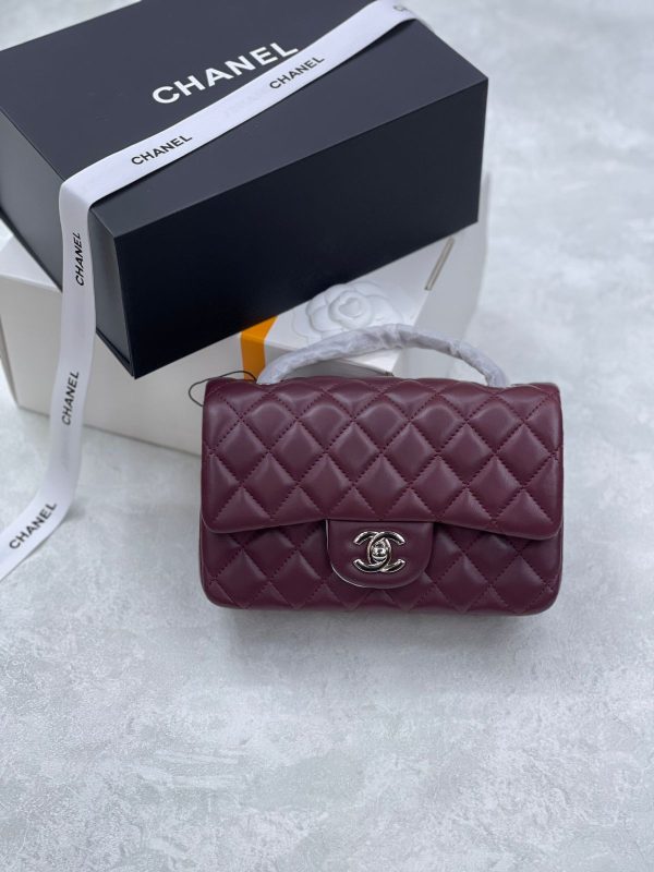 Chane 22c Lambskin Mini Rectangular Flap Bag - Image 16