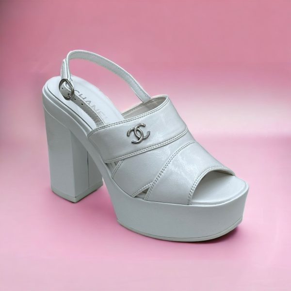 Chanel Crumpled Patent Lambskin Sandals