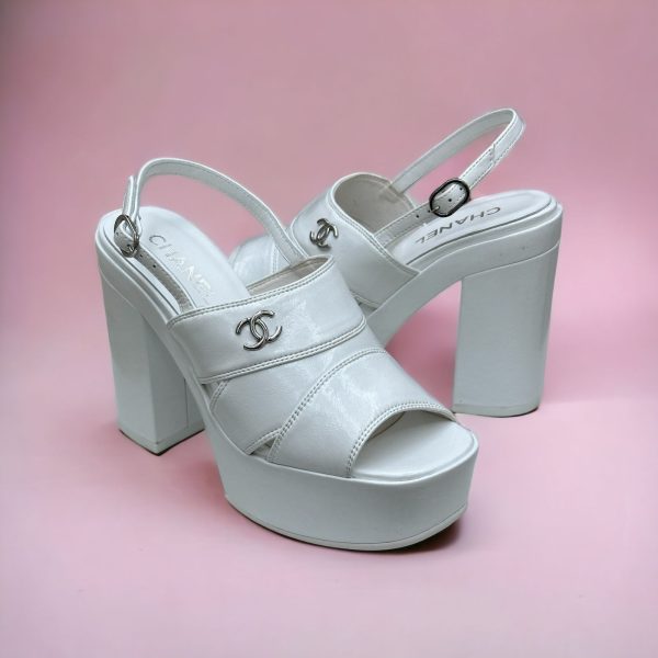 Chanel Crumpled Patent Lambskin Sandals - Image 6