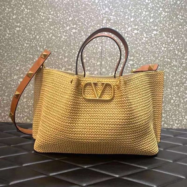 Valentino Garavani Natural Straw Summer Tote