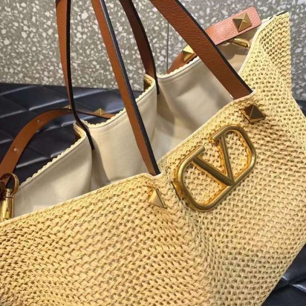 Valentino Garavani Natural Straw Summer Tote - Image 3