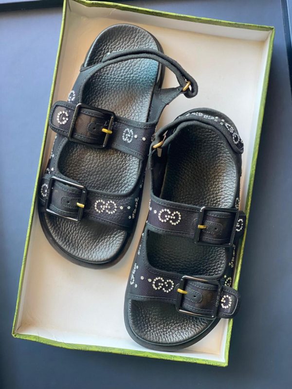 Women's GG Sandal With Crystals - Image 4