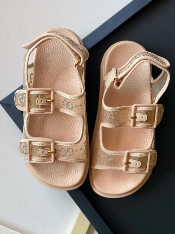 Women's GG Sandal With Crystals - Image 2