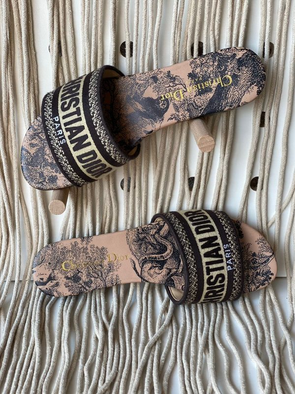 Dior Dway Slide Toile De Jouy Embroidered - Image 2