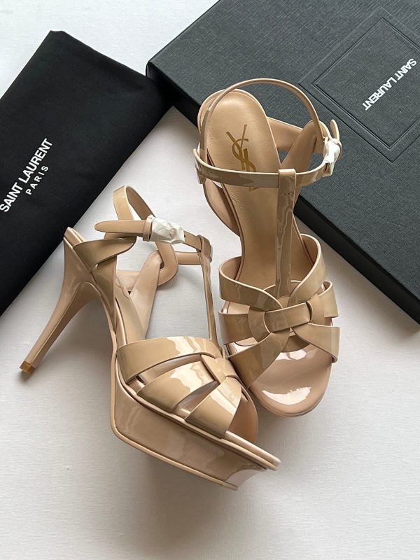 Saint Laurent Natural Tribute Heels - Image 2