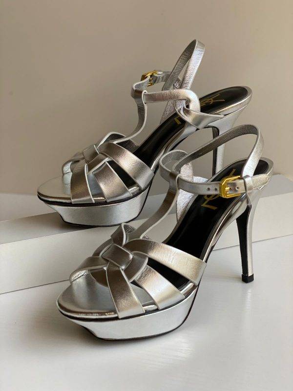 Saint Laurent Natural Tribute Heels - Image 7