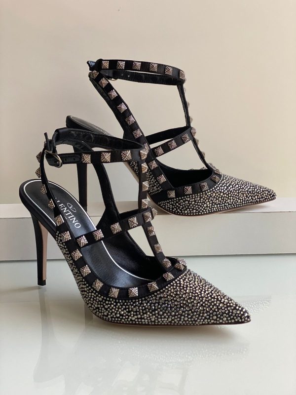 Valentino Garavani Rockstud Embellished Heels - Image 3
