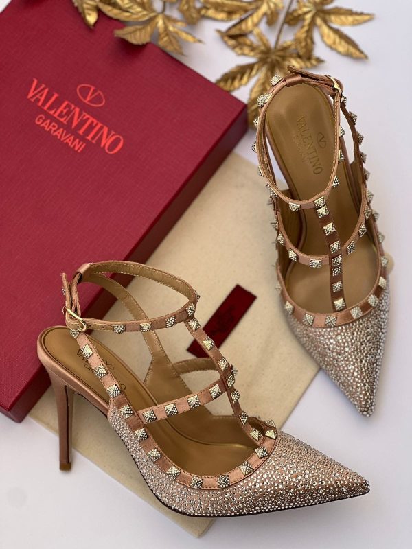 Valentino Garavani Rockstud Embellished Heels - Image 5