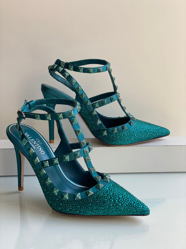 Valentino Garavani Rockstud Embellished Heels - Image 2