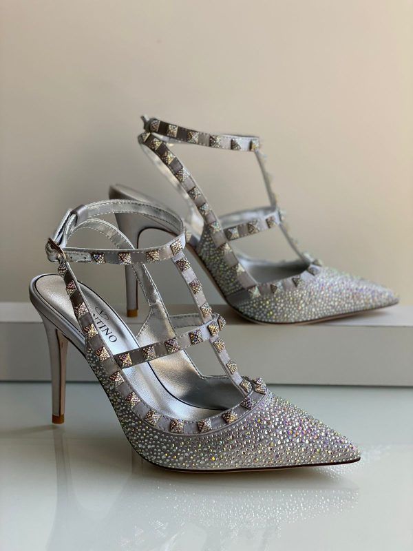 Valentino Garavani Rockstud Embellished Heels - Image 4