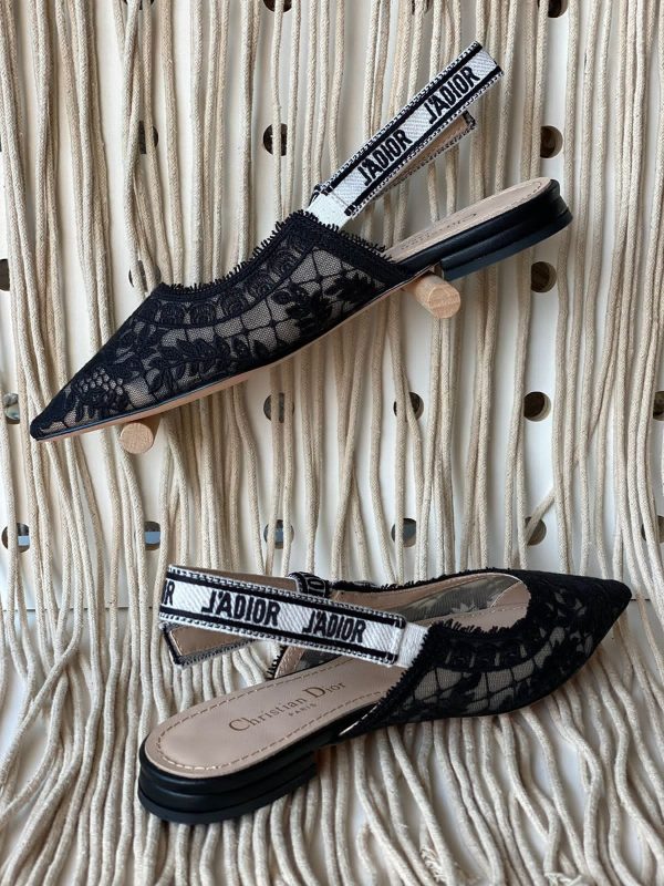 Dior Canvas Jadior Slingback Pumps - Image 9