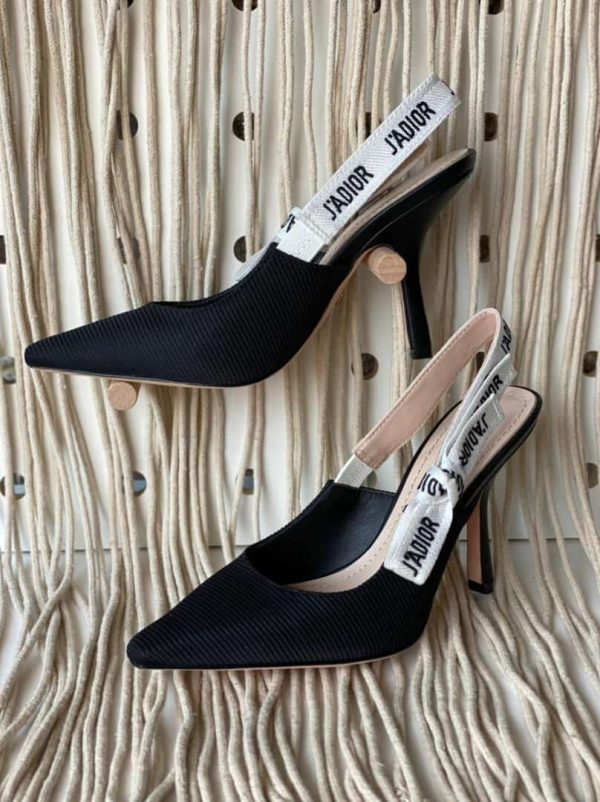 Dior Canvas Jadior Slingback Pumps - Image 10