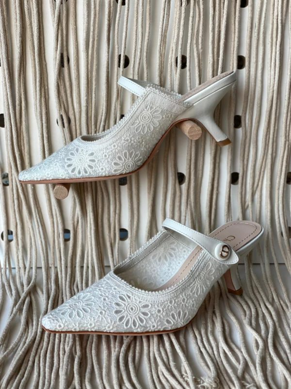 Dior Canvas Jadior Slingback Pumps - Image 11