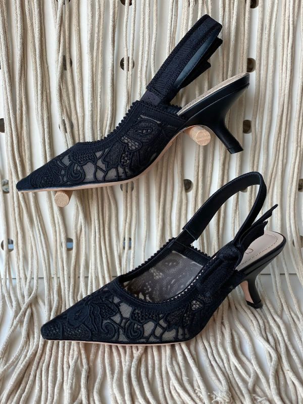 Dior Canvas Jadior Slingback Pumps - Image 7