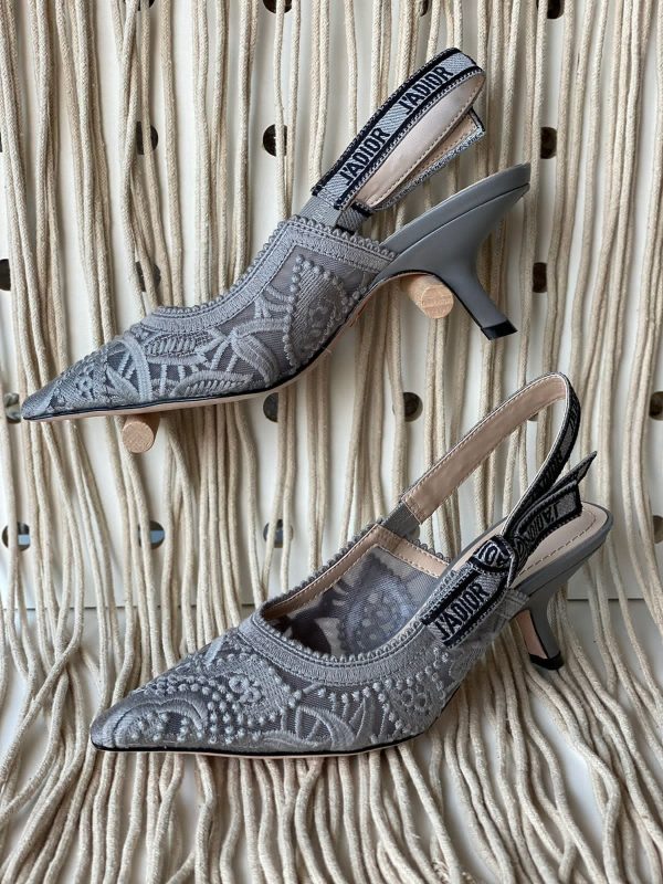 Dior Canvas Jadior Slingback Pumps - Image 2
