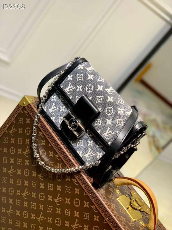 Lv Patent Calfskin Monogram Lace Dauphine - Image 2