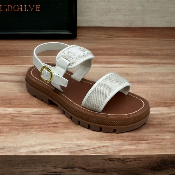 Celine Clea Triomphe Sandals - Image 4