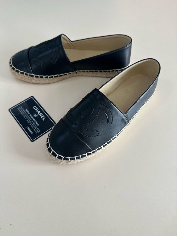 Chanel Espadrilles Lambskin Beige Flat - Image 2