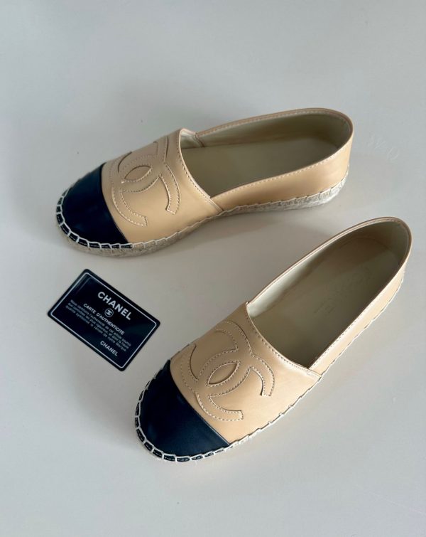Chanel Leather Espadrilles Beige