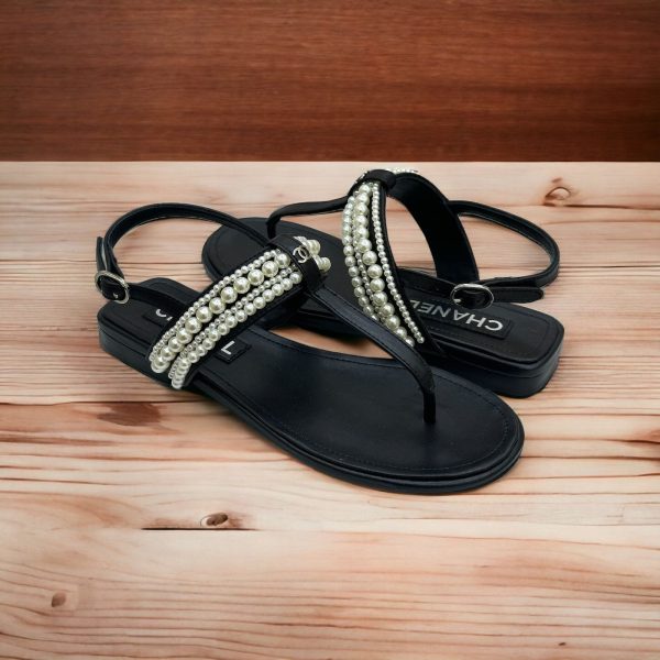 Chanel Flat Sandal With Stones