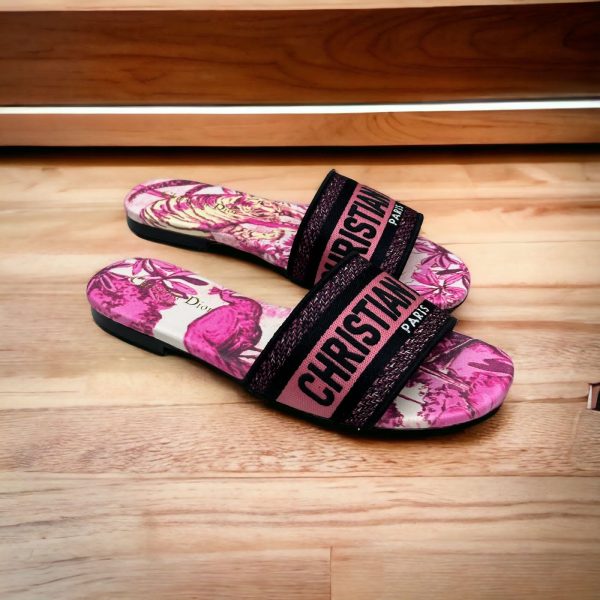Christian Dior Dway Slide Embroidery Slippers - Image 10