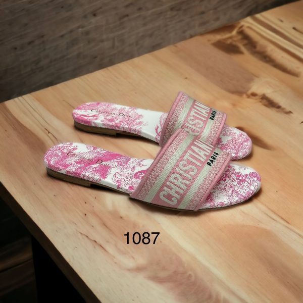 Christian Dior Dway Slide Embroidery Slippers - Image 3